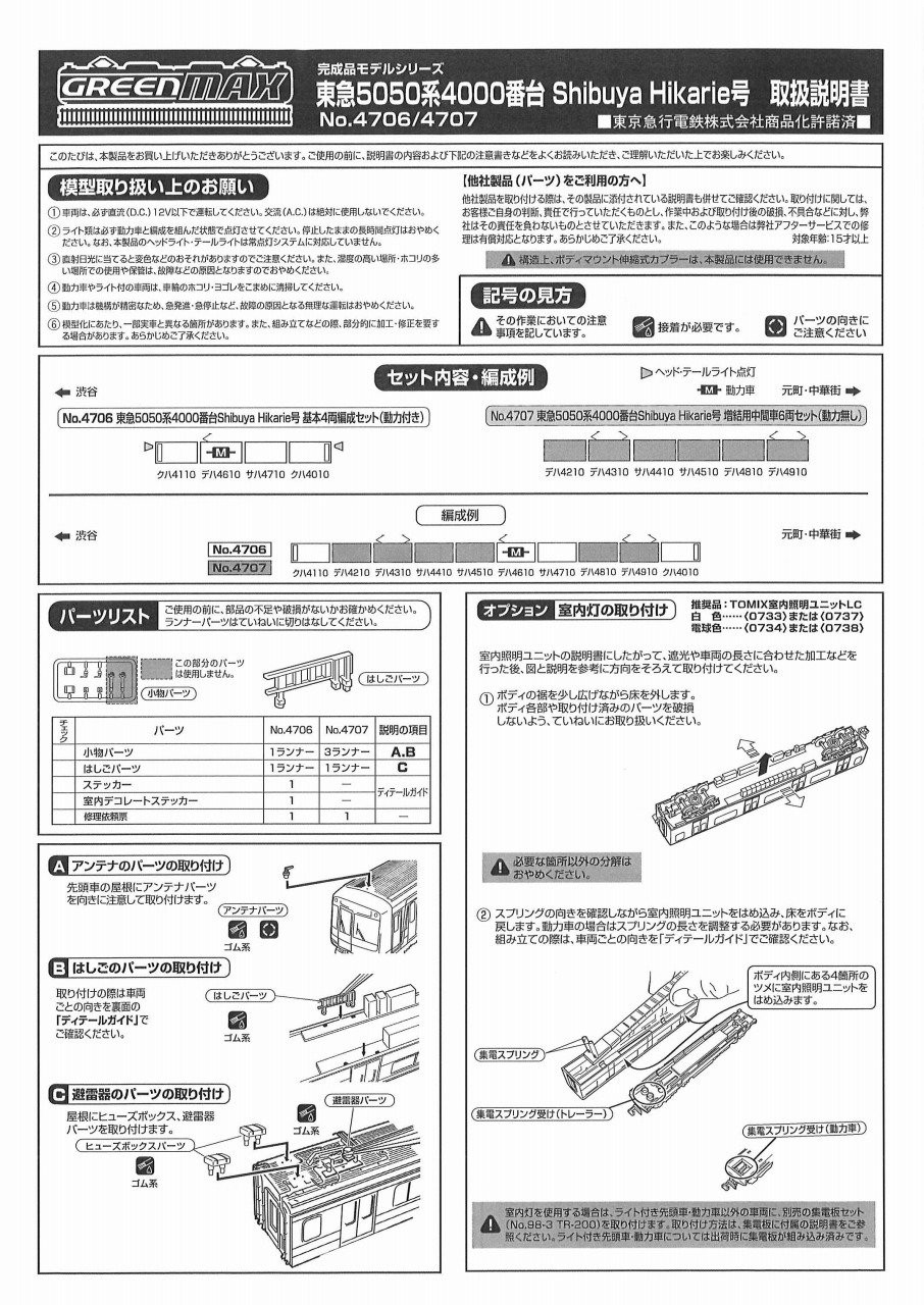 N gauge 4707 Tokyu 5050 series 4000 series Shibuya Hikarie