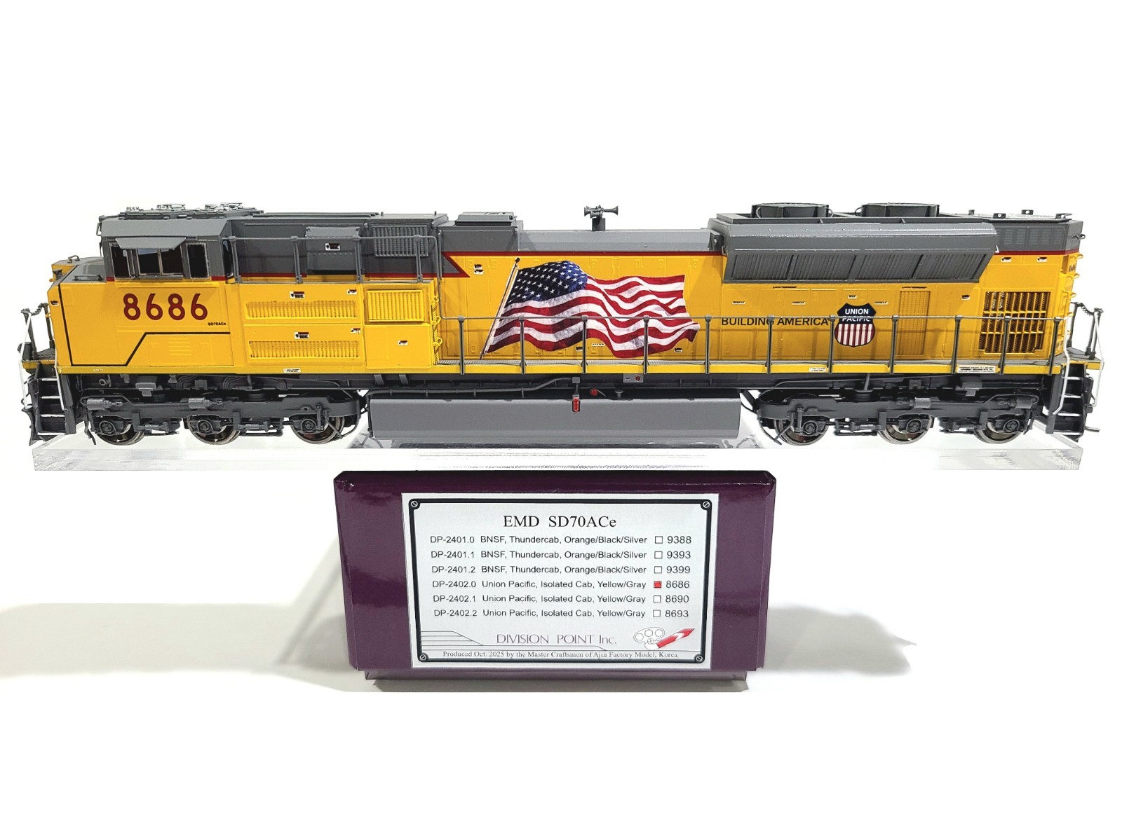 Division Point UP EMD SD70ACe Union Pacific #8686 HO Brass Model #DP-2402.0 DCC