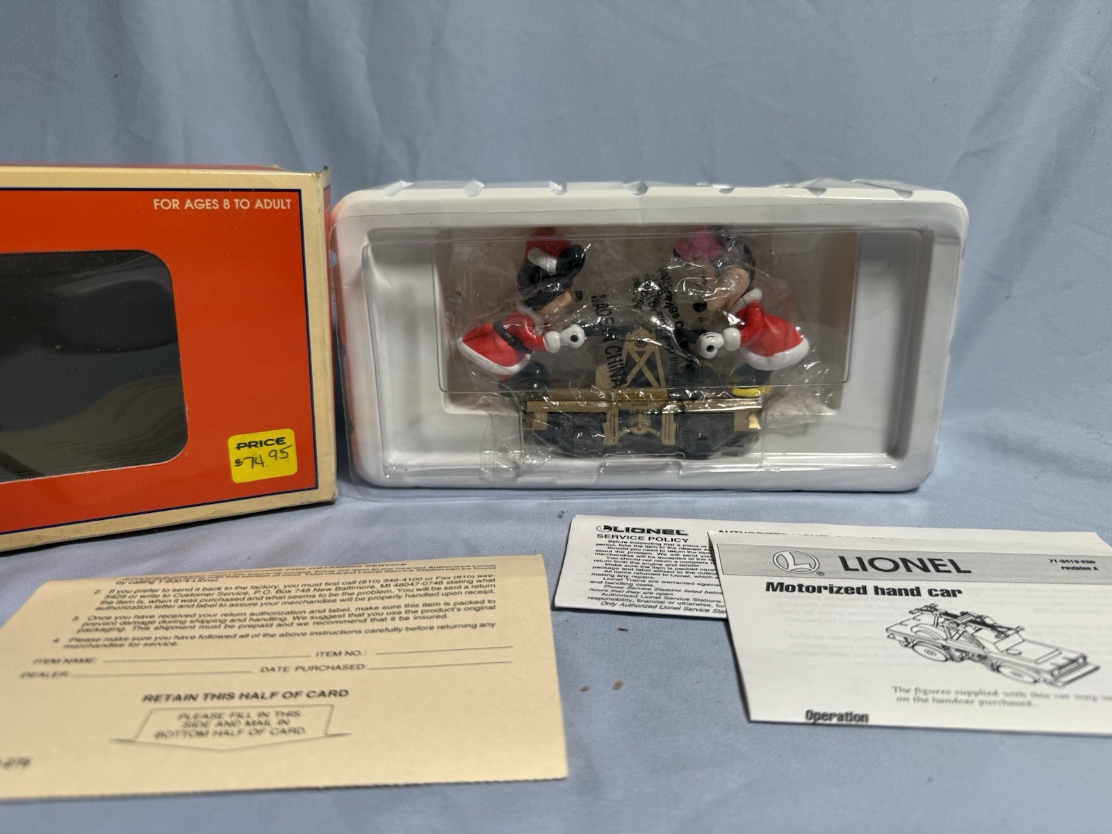 Lionel Disney Christmas ‘Mickey & Minnie Handcar’ – Vintage 90’s, Unused