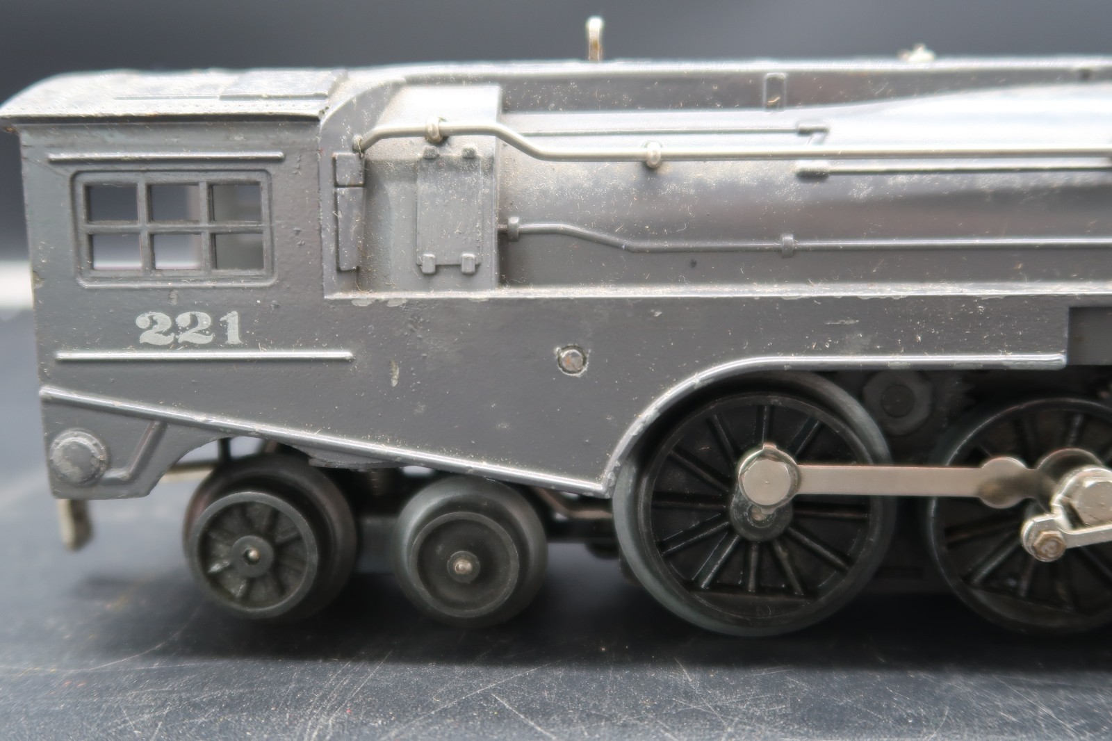 Vtg Lionel Steam Locomotive Engine Torpedo Gray 221 & 221T Orig Box Needs Repair