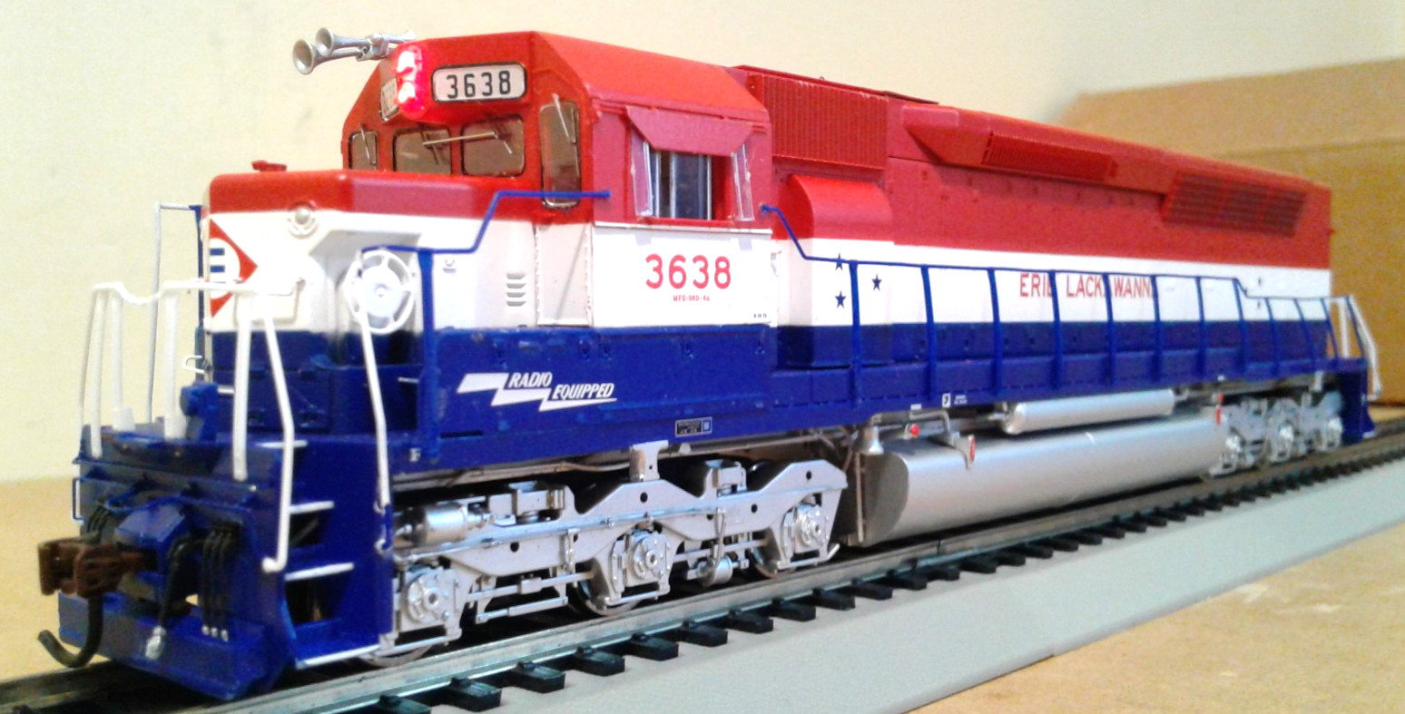 HO SCALE ATHEARN GENESIS SDP45 ERIE LACKWANNA EL #3638 DCC & SOUND NO BOX READ