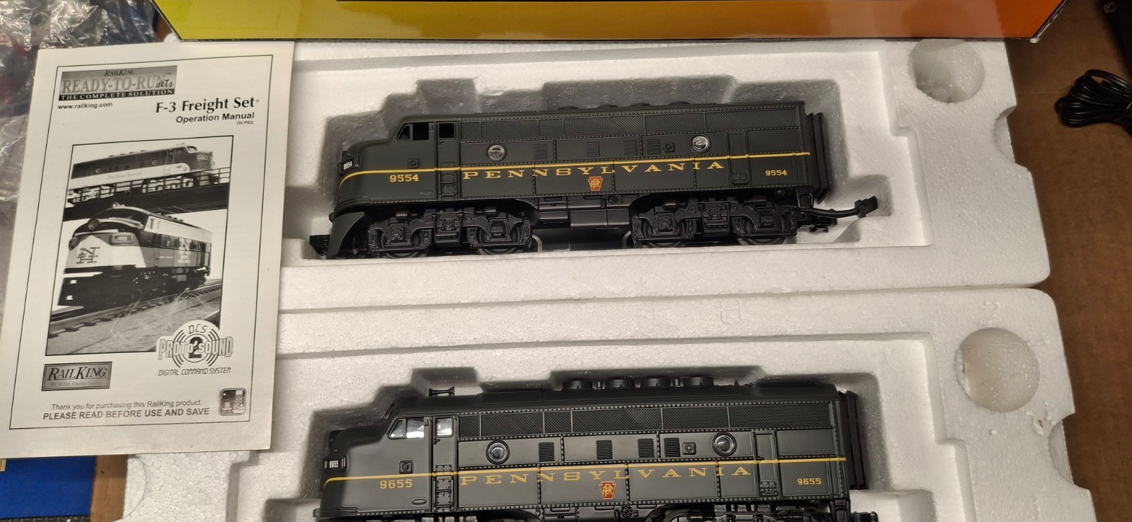 MTH RAIL KING PENNSYLVANIA F-3 AA DIESEL SET 3V PROTO SOUND 2 #30-2021-1