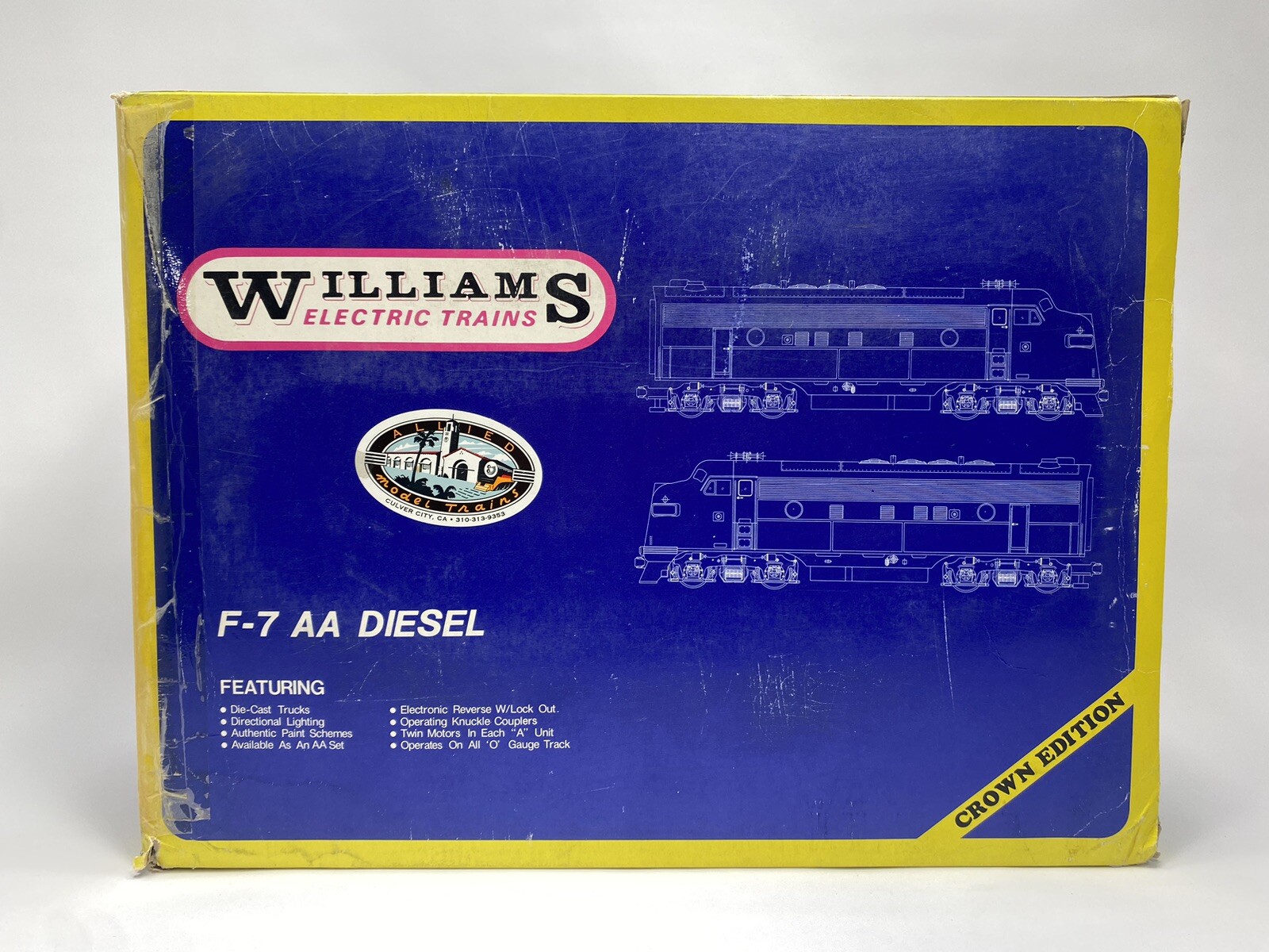 Williams O Scale Pennsylvania Rail Road PRR F7 Tuscan Red #4307 9873 9682 NOS