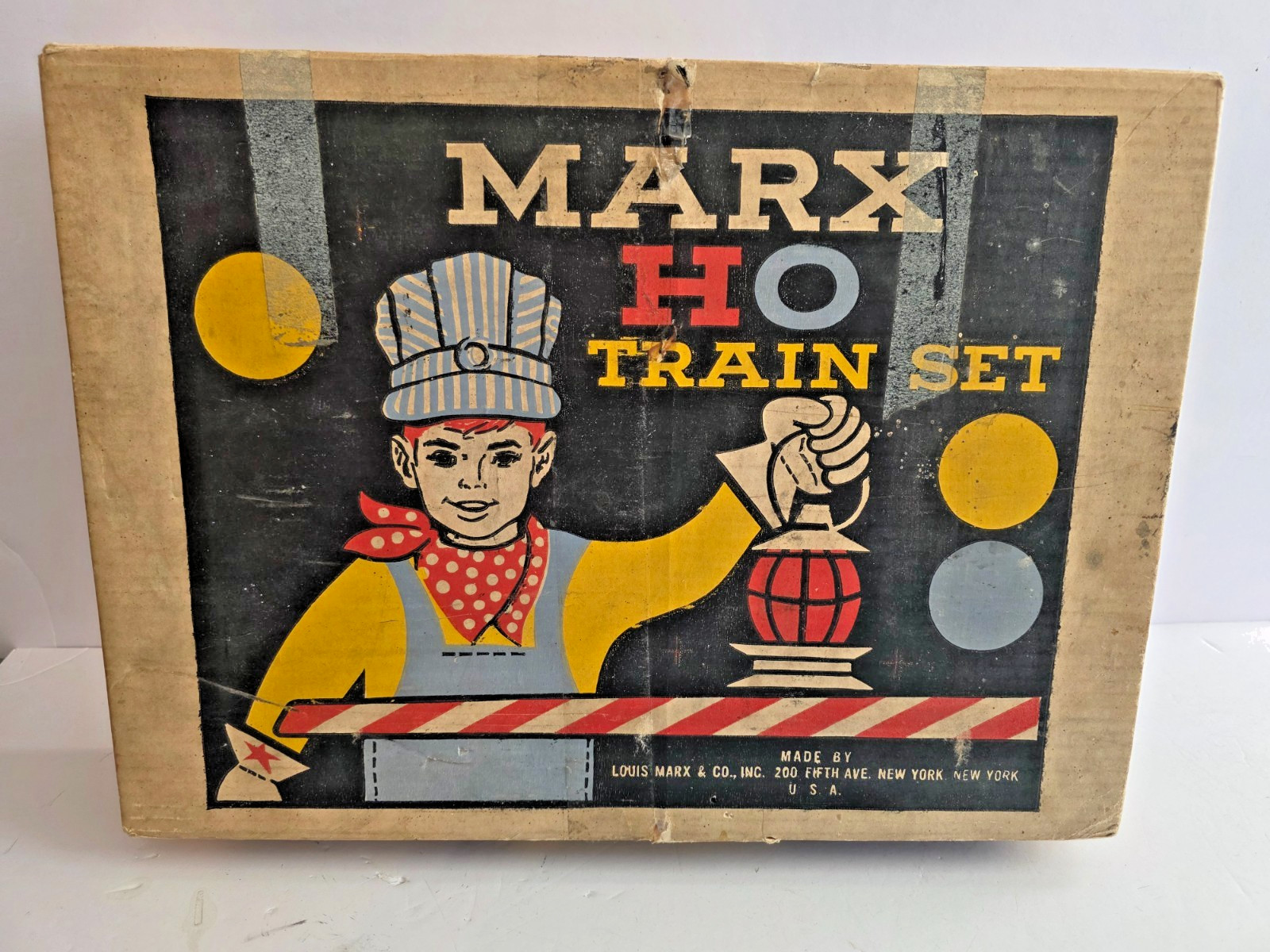 Vintage MARX #64545 HO TRAIN SET NEW HAVEN DIESEL ORIGINAL BOX NO TRANSFORMER