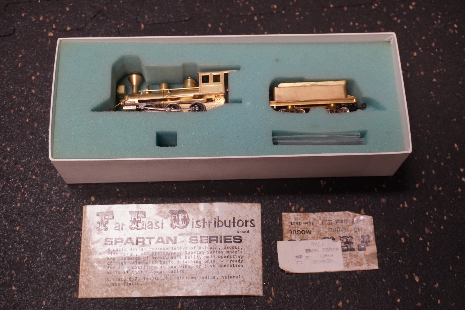 Far East Distributors HO Brass Train Engine Spartan Series 1910 2-6-0 Mogul 2602