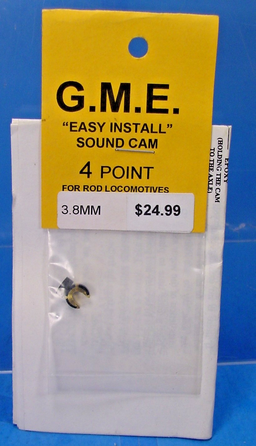 G.M.E. SOUND CAM 3.8mm AXLE 4 POINT STEAM LOCO PFM PBL DCC S,Sn3,ON30,On3,O