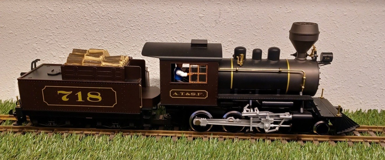 Piko 38238 G Santa Fe Mini-Mogul Steam Locomotive with Tender #718