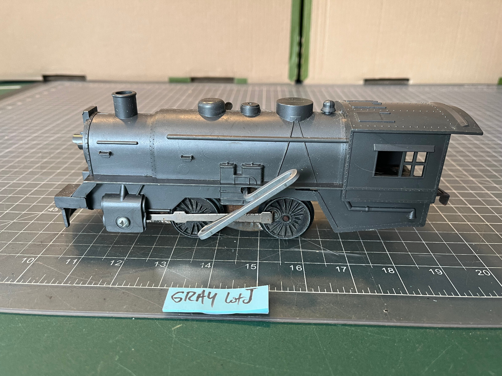 Marx O Train SCARCE GUNMETAL GRAY Clockwork Windup Locomotive Engine RUNS Lot J