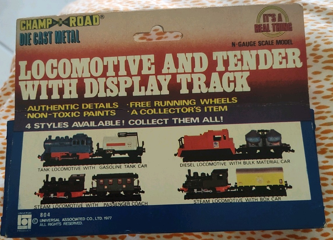 Die Cast Metal Locomotive and Tender W/ Display Track