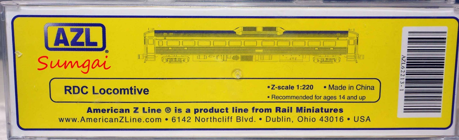 AZL 62213-1 AMTRAK #12 BUDD RDC Locomotive Z Scale Z Gauge American Z Line