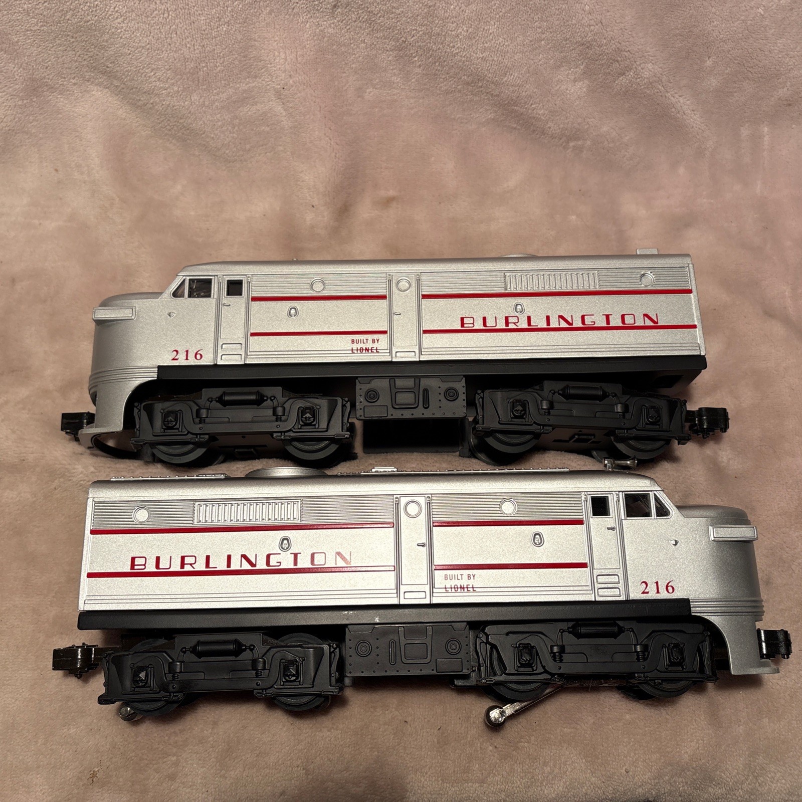 Lionel O/027 PW 216 Burlington Alco Powered LOCO A-Unit & Non-Powered B Unit