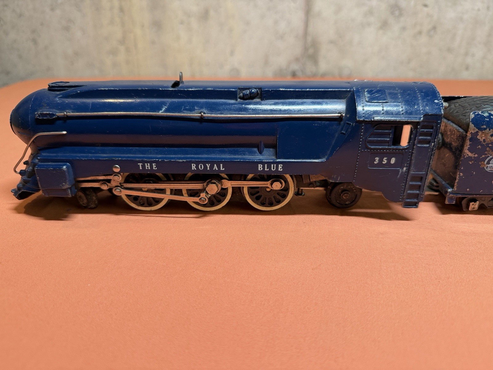 American Flyer S Gauge 350 Royal Blue 4-6-4 Steam Locomotive w/ Tender AC