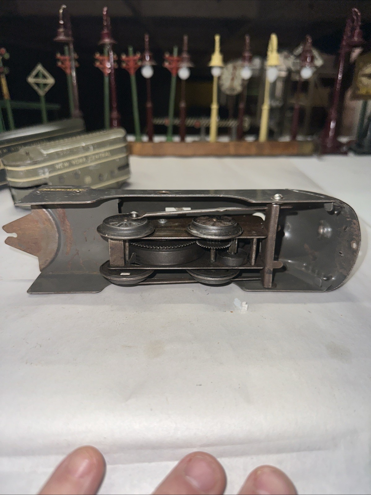Marx Prewar Mercury NYC Wind Up Train Set Complete O Gauge Tin Litho Works