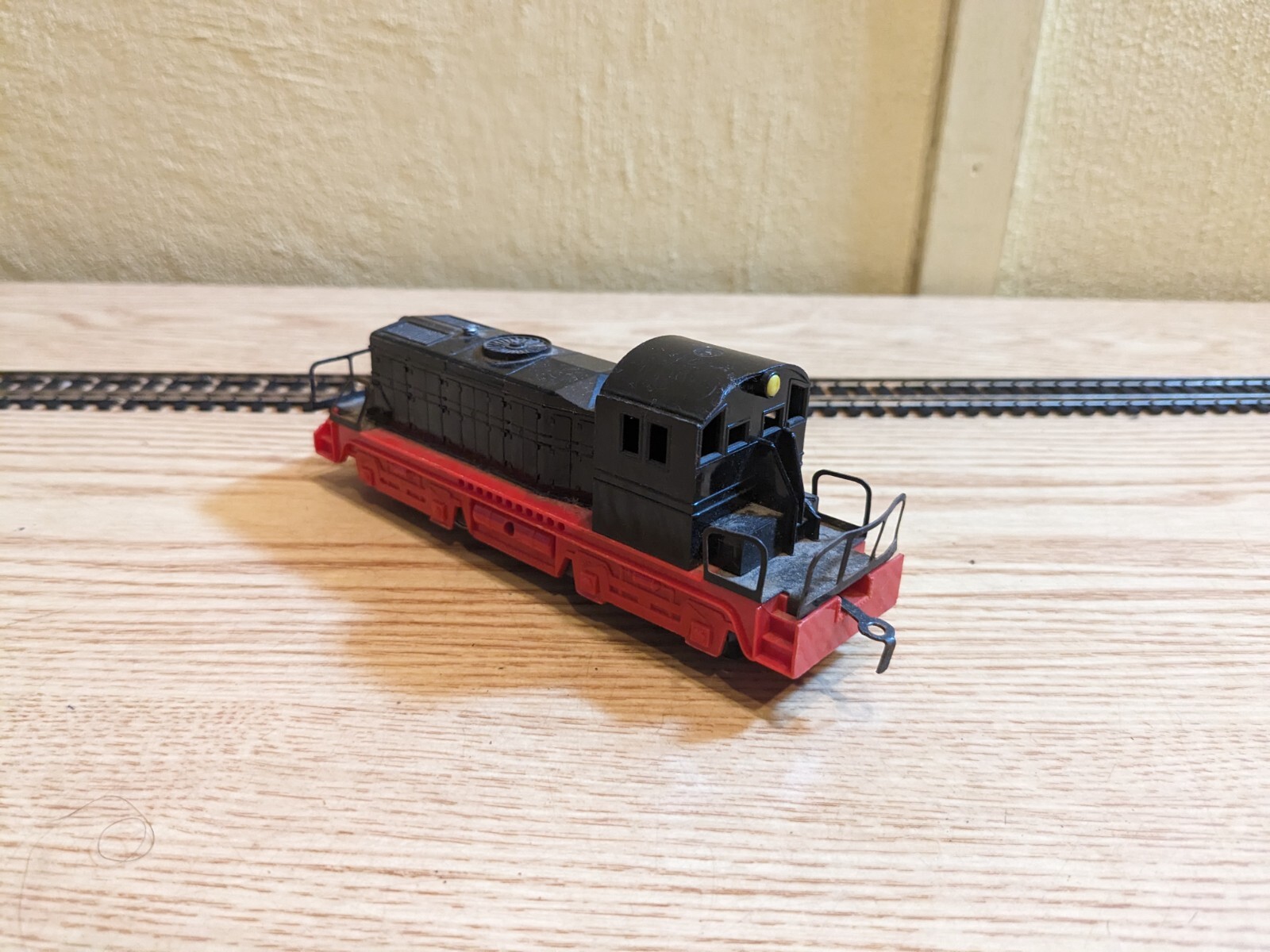 Made in Western Germany Black and Red Diesel Locomotive – HO Scale