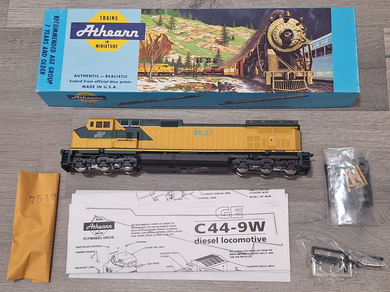 ⭐ NEW ATHEARN 4915 HO SCALE CHICAGO NORTH WESTERN C&NW GE C44-9W DIESEL #8627 ⭐