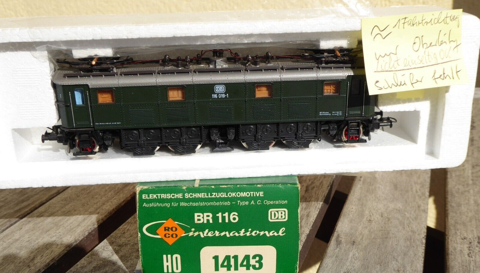 Roco 14143 H0 3-Leiter Direct Current Dc Locomotive Br 116 019-1 DB Epoch 4