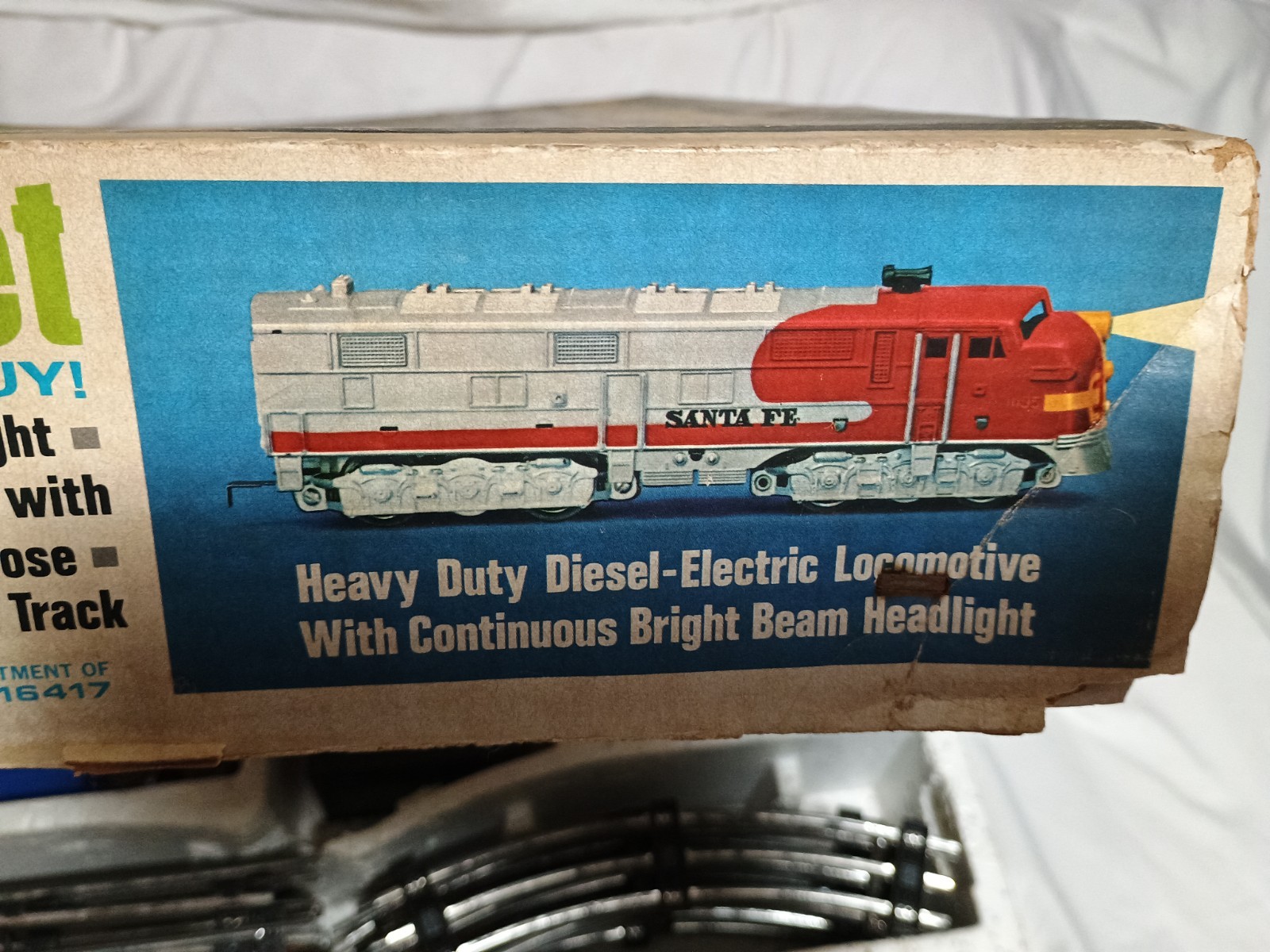 1959 Marx Diesel Electric Train Set Santa Fe🏵 41831 Remote Control 50w + Extras
