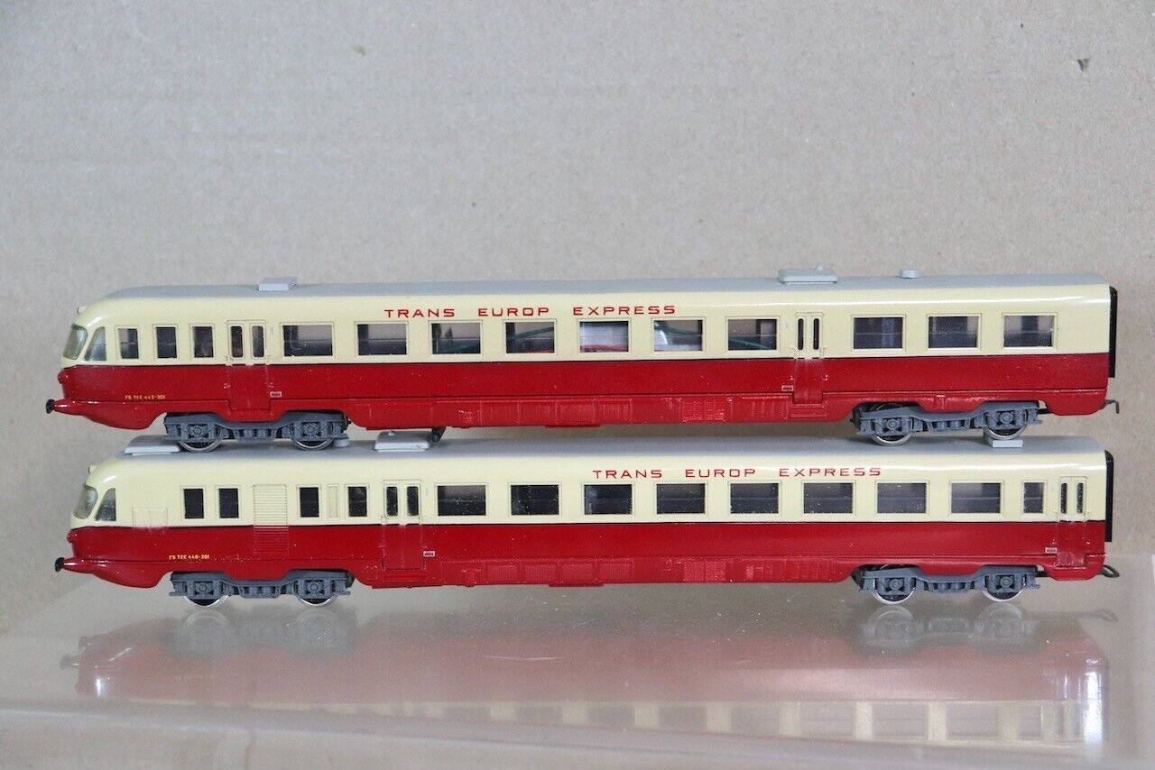 RIVAROSSI 703 FS TRANS EUROPE EXPRESS TEE 442 201 DMU DIESEL LOCOMOTIVE SET on