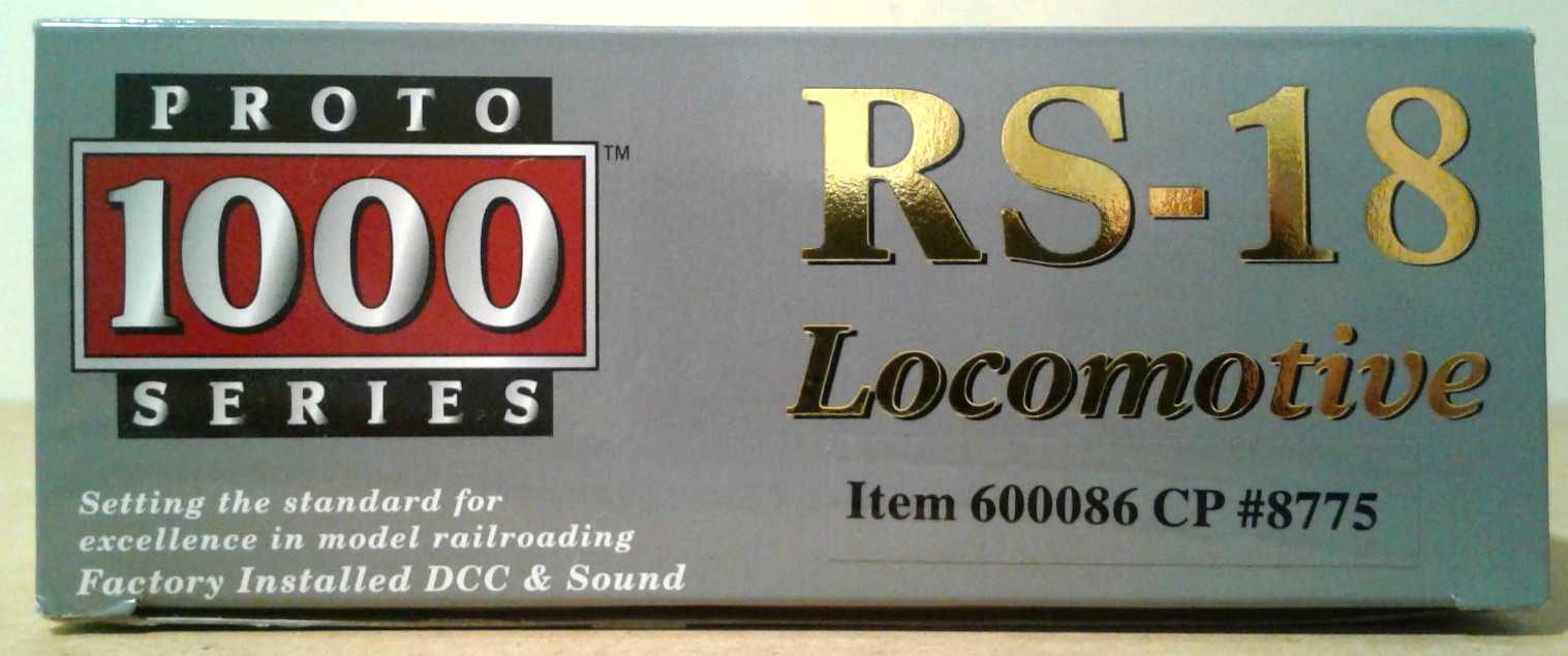 HO SCALE PROTO 1000 MLW RS18 CP RAIL CANADIAN PACIFIC #8775 DCC & SOUND