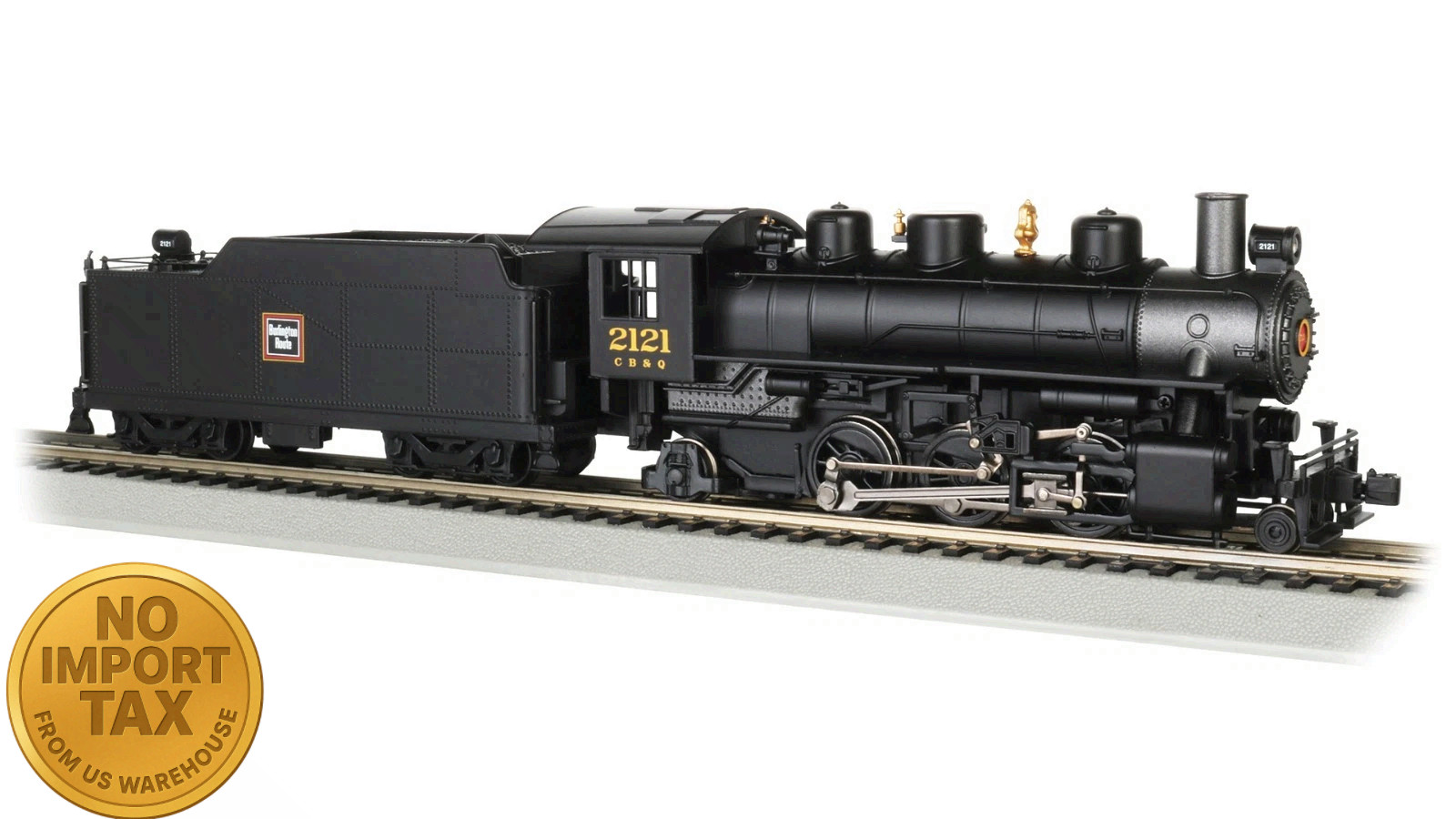 Bachmann #51508 HO Scale Cb&Q Prairie 2-6-2 Burlington #2121 SMOKES NEW IN BOX