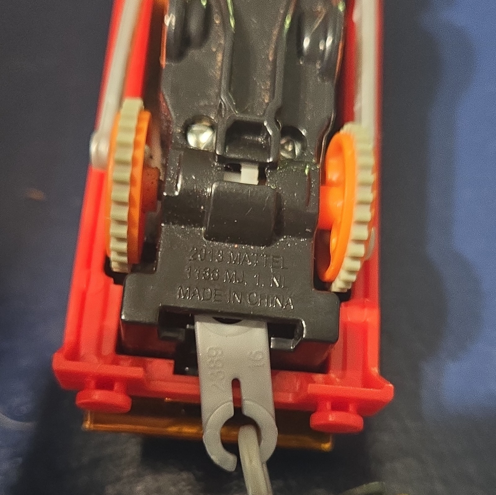 Mattel HO 0-4-0 NINJA Steam Locomotive 2013 Plastic Orange/Red/Black