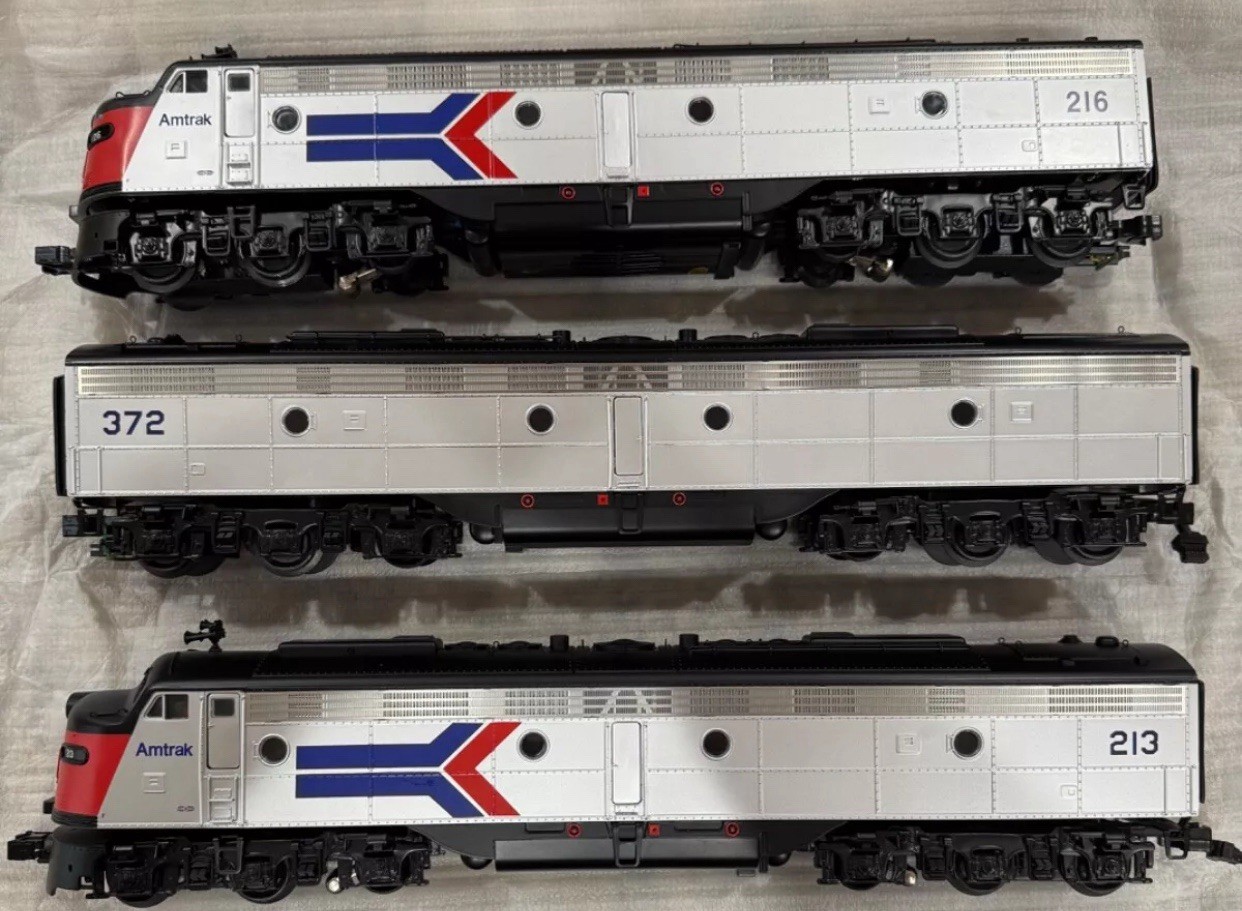MTH PREMIER AMTRAK E-8 ABA DIESEL ENGINE SET PS3! 20-20352-1 O SCALE E8
