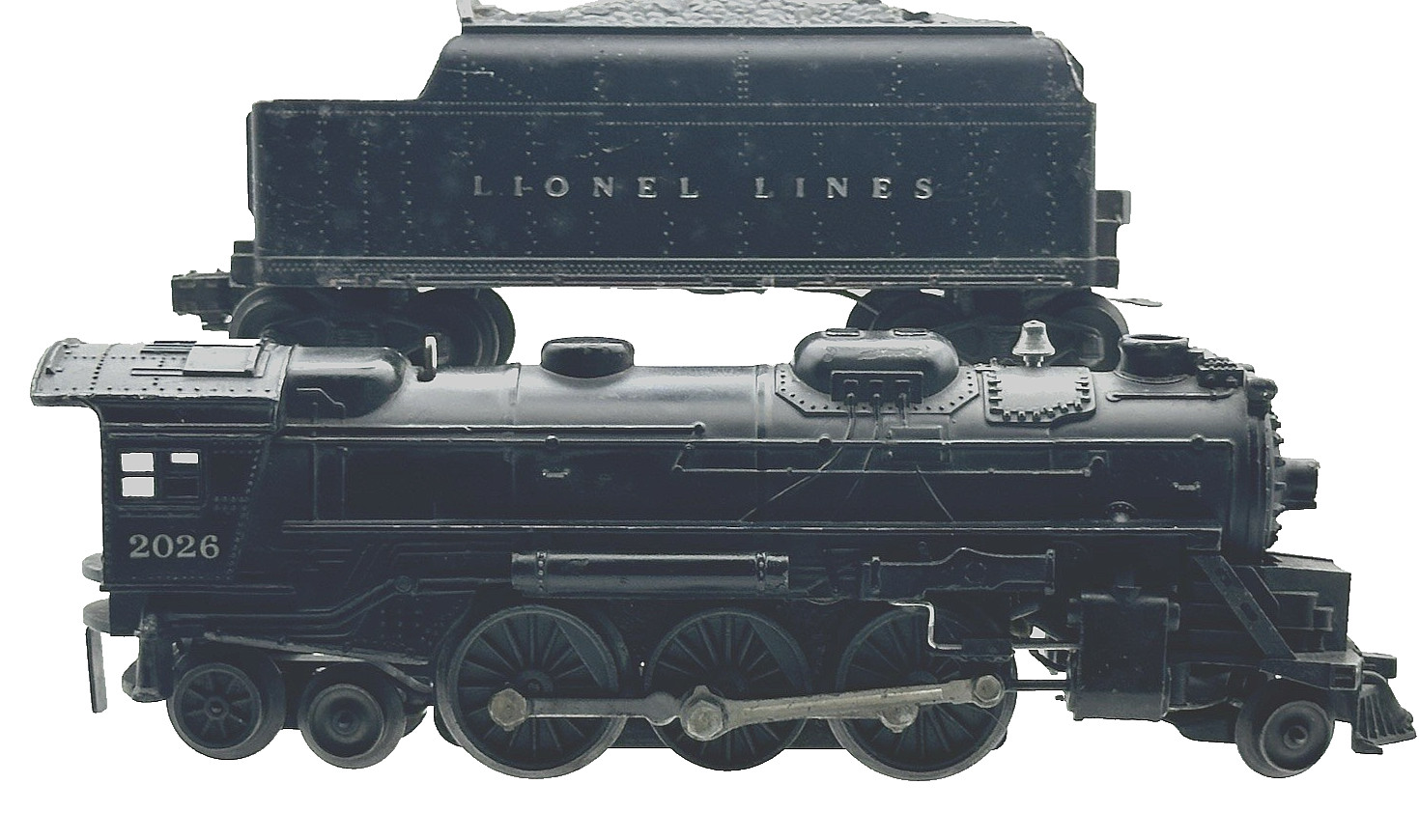 Lionel Postwar 2026 Steam Engine w/ 6466W Whistling Tender 2-6-4 Serviced C-7