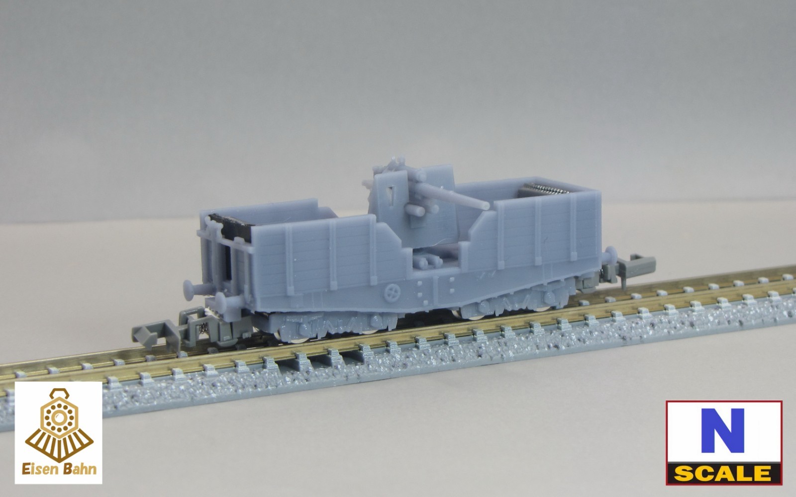 1/160 (N-scale) German SSY Wagon & 88mm flak /w wheels & coupliers resin kit