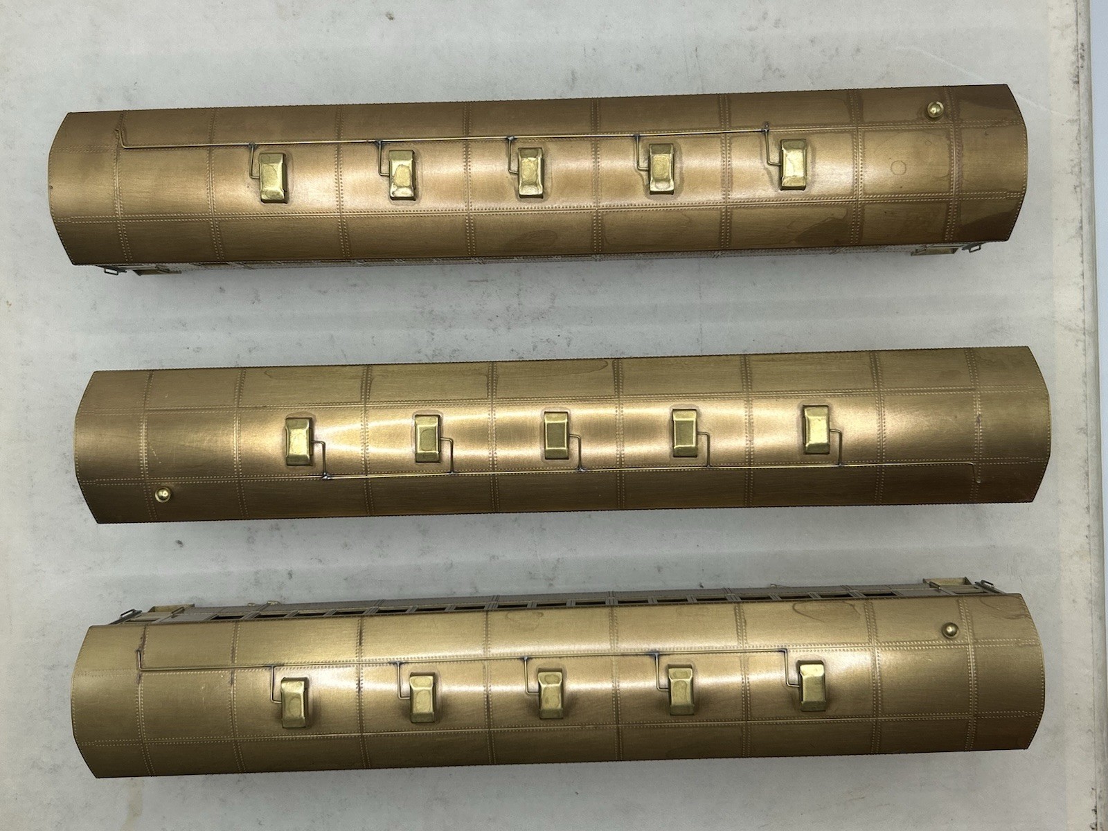 RARE HO S.SOHO & CO Brass Long Island RRR “Babylon Express” MU 3 Car Set (READ)
