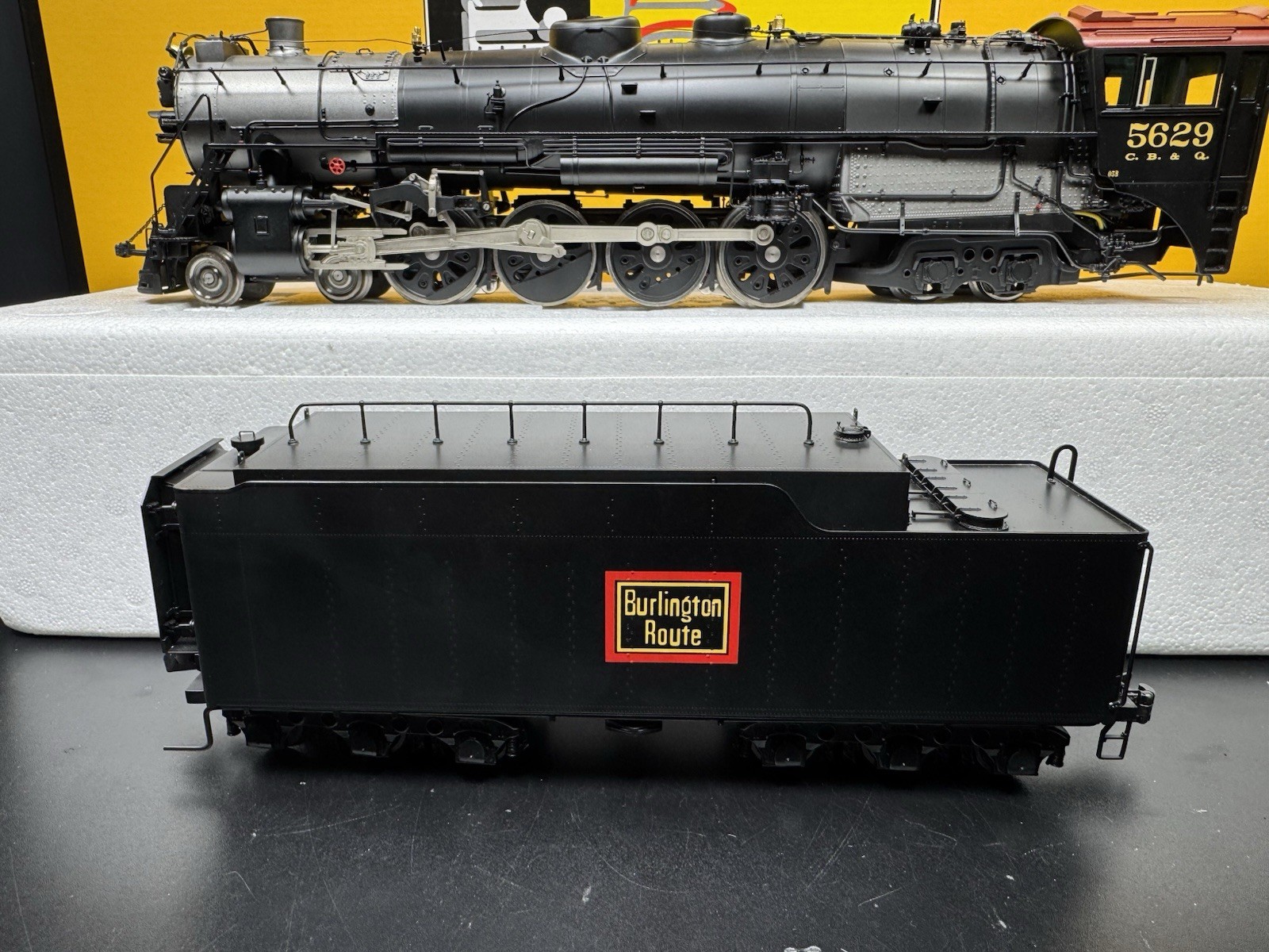 Sunset 3rd Rail 3-rail brass TMCC CB&Q O-5 4-8-4 steam engine #5629 LNIB