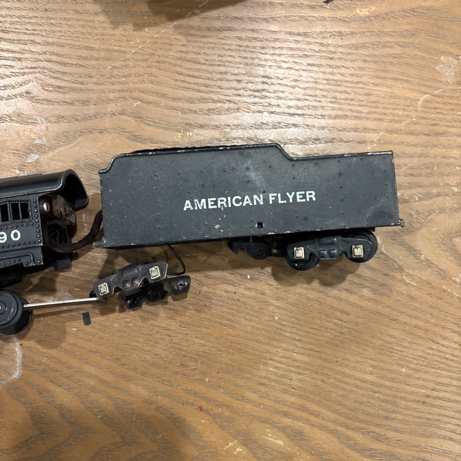 Vintage American Flyer 290 Cast Metal Steam Engine Locomotive & Tender Untested