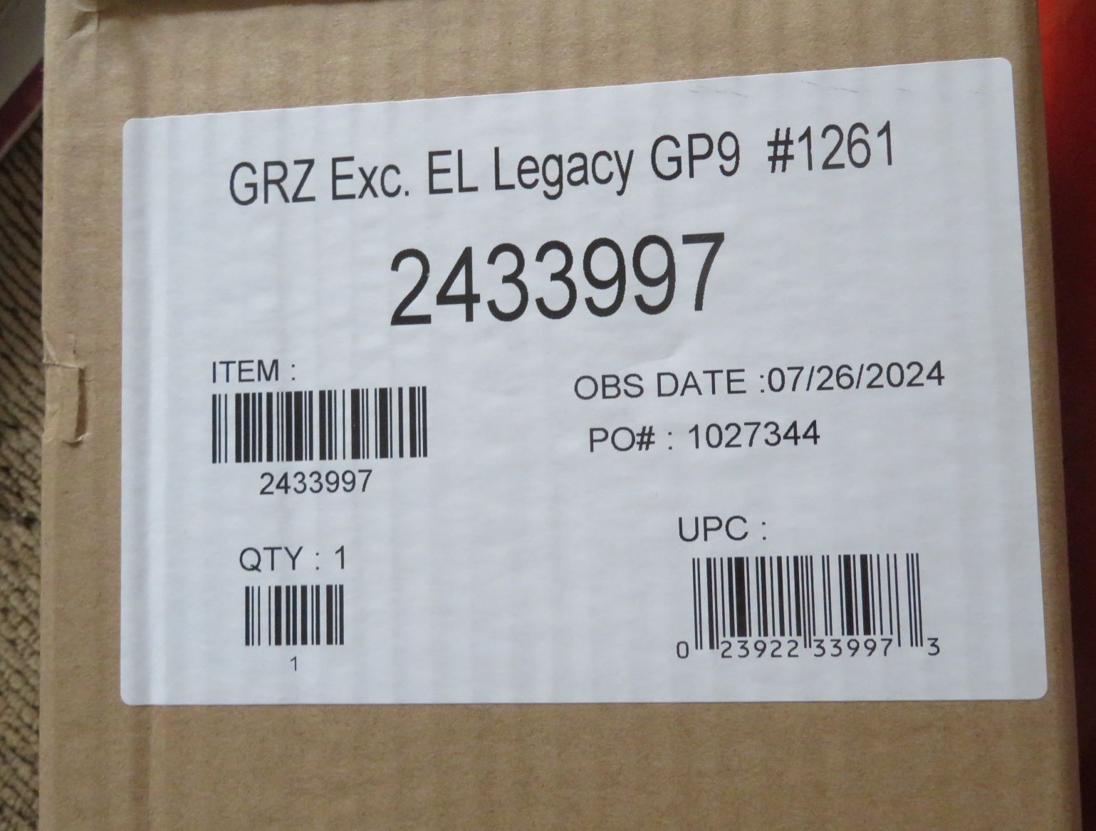 LIONEL 2433997 GRZ Exclusive ERIE LACKAWANNA Legacy GP9 Diesel #1261 – NEW – NR
