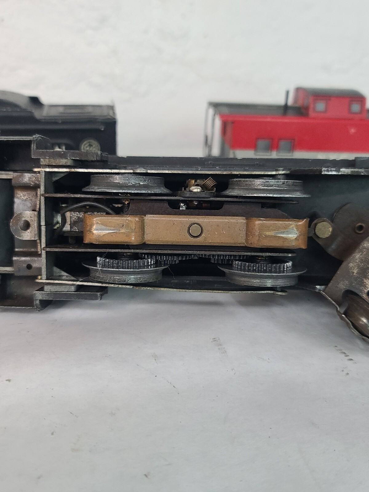 Asis Working #666 Marx O Cast Metal 0-4-2 Steam Locomotive Tin Tender & Caboose