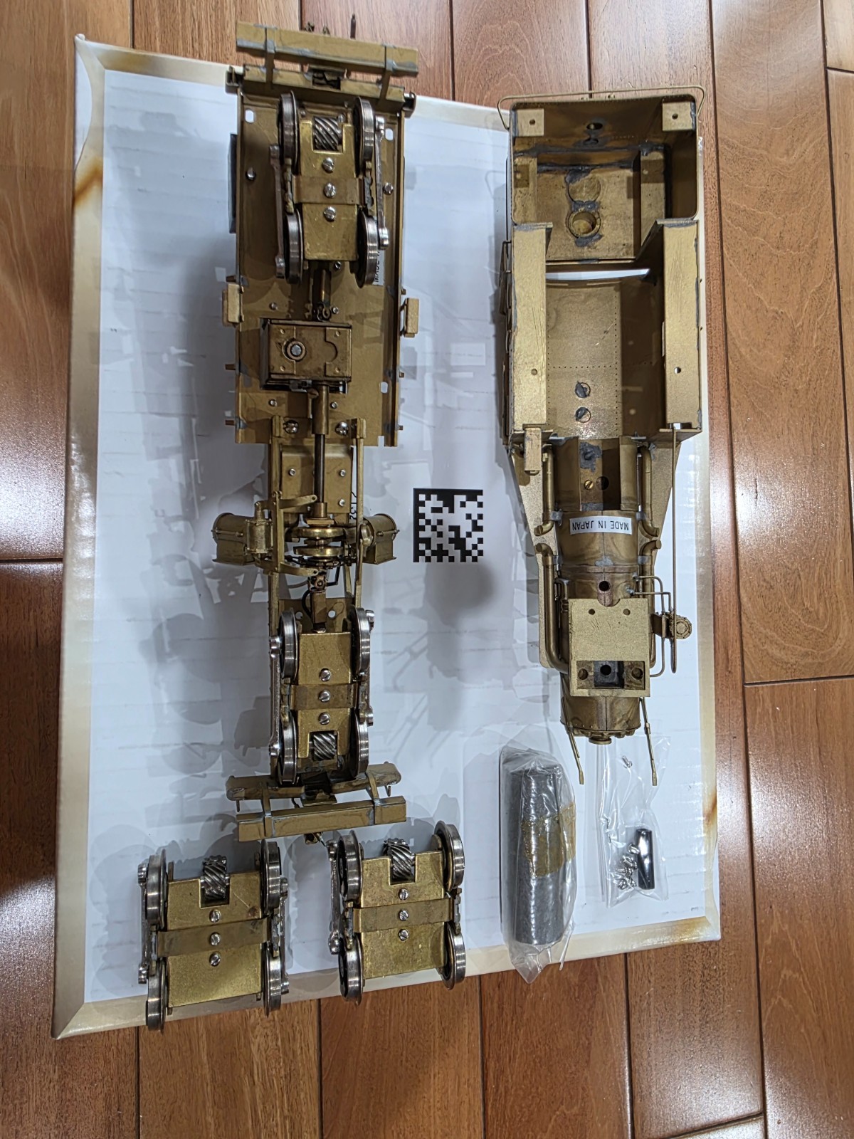 O / On3 Brass Model Train, WMC Westside Model Company Heisler No. 3 – Unpainted