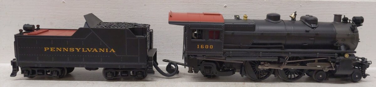 MTH 20-3038-1 O Pennsylvania 4-4-2 Atlantic Steam Locomotive & Tender #1600 w/PS