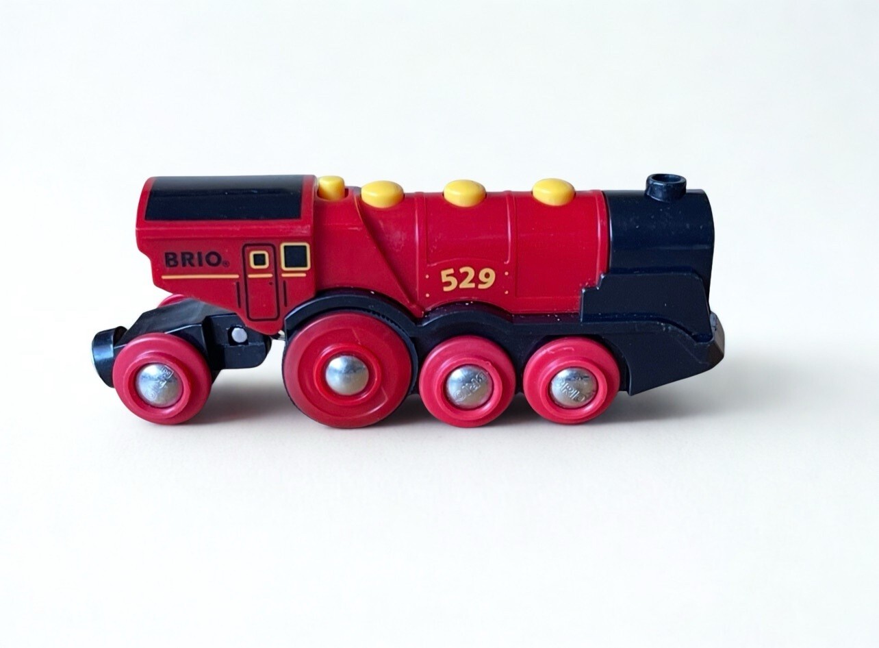 BRIO World Mighty Red Action Locomotive 529 Battery Operated Toy Train