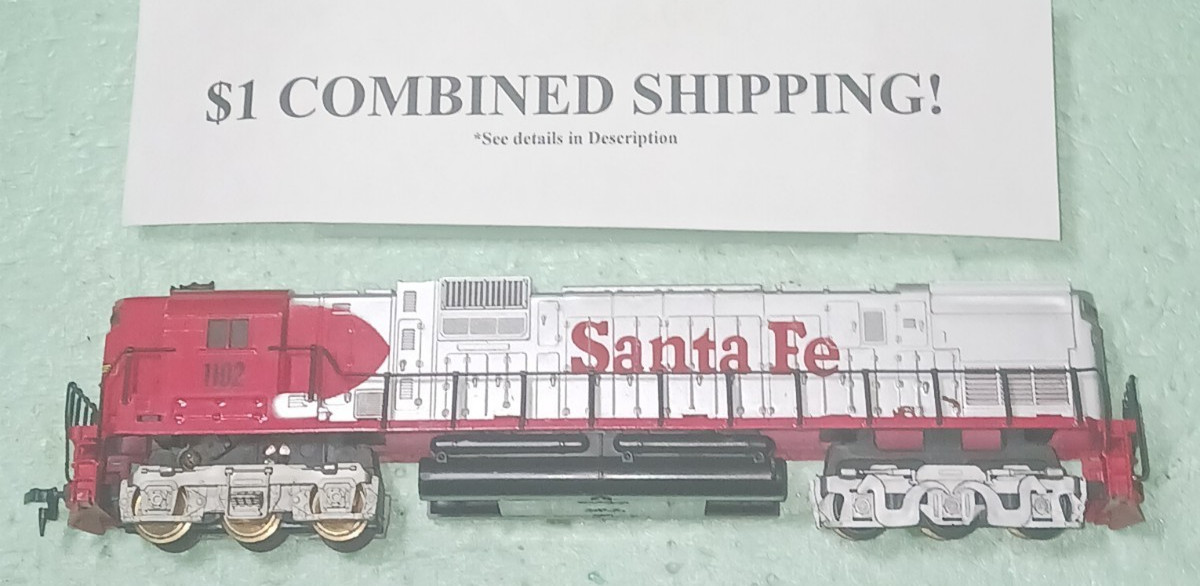 HO SCALE POWERED ALCO 630 DIESEL LOCOMOTIVE;SANTA FE Hu0715-4