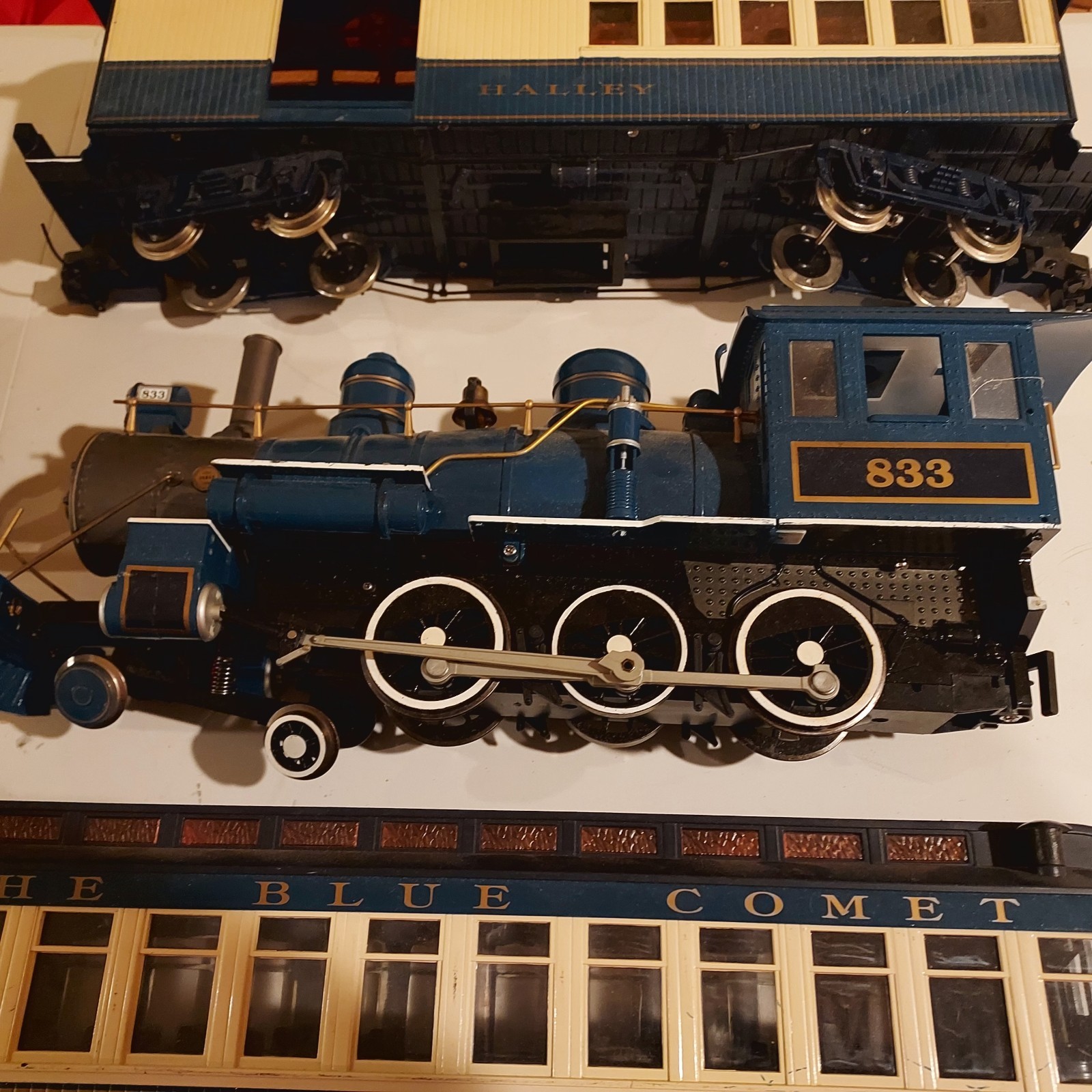 Bachman G Scale Blue Comet Train And Parts For Restoration Or Parts As Is