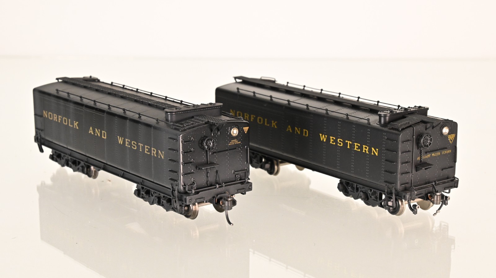 Lot of 2 PSC & NWSL Brass Auxiliary Tender Norfolk & Western HO scale