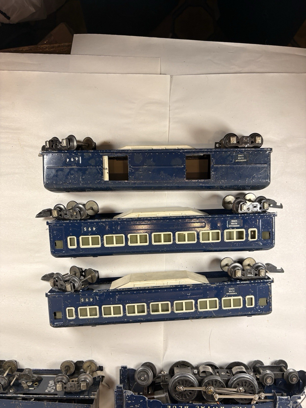 American Flyer Prewar O Gauge 3/16” Royal Blue Passenger Set! Project!