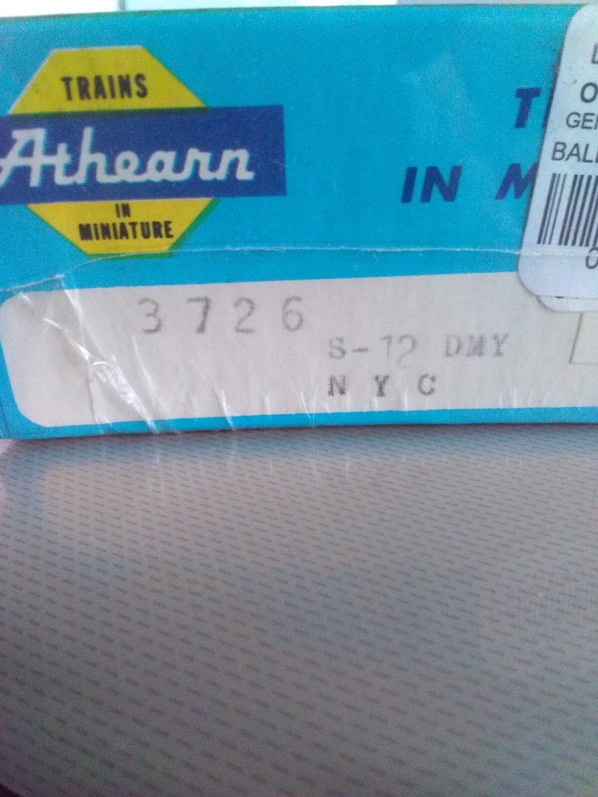 # 3726 ATHEARN HO TRAIN LOCOMOTIVE #9314 NYC BALDWIN S-12 DUMMY B&W NEW & SEALED