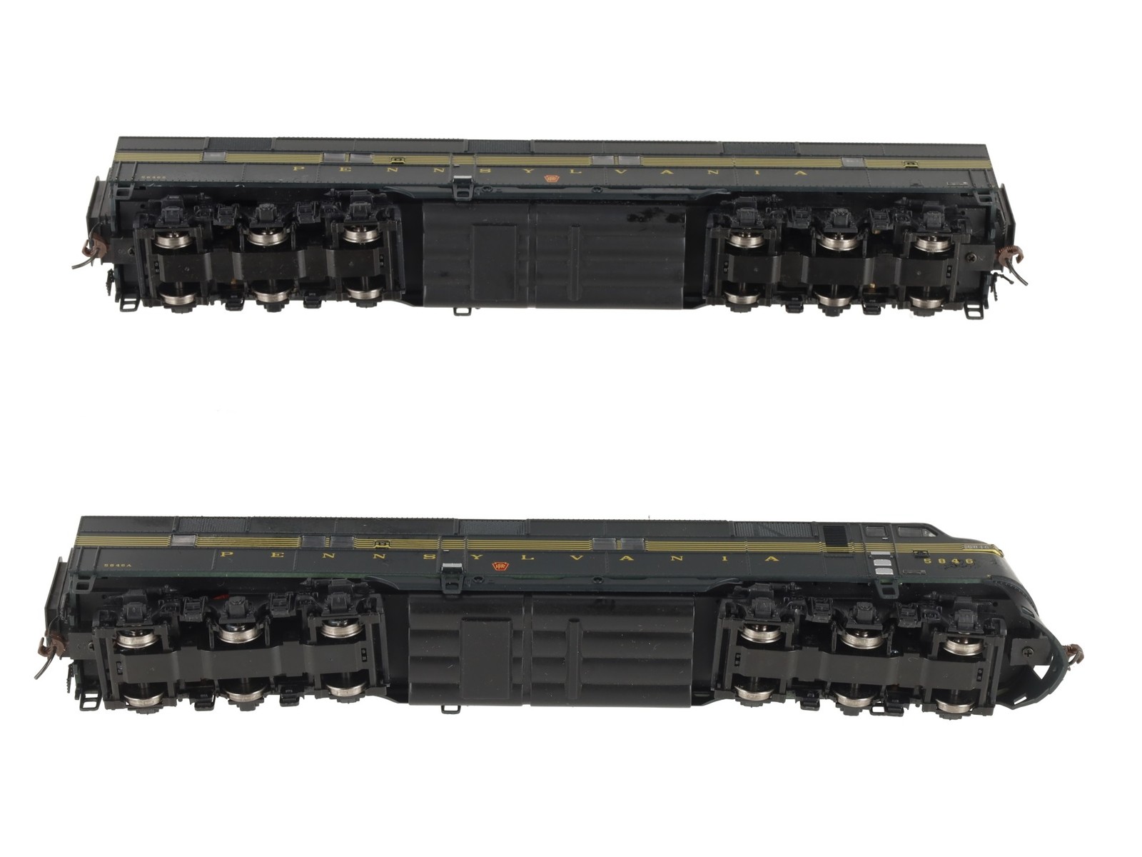 Broadway Limited 729 HO Scale PRR EMD E7A-B Diesel Set #5846A, 5846B w DCC/Sound