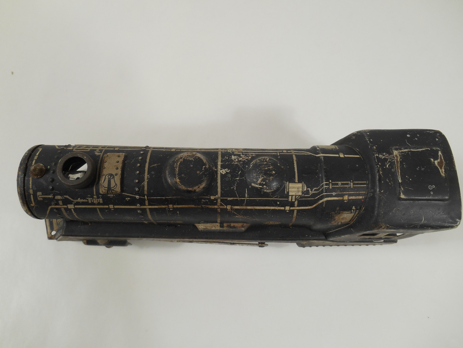Vintage Louis Marx Tin Litho Steam Locomotve 897 + Tender & 3 Litho Cars