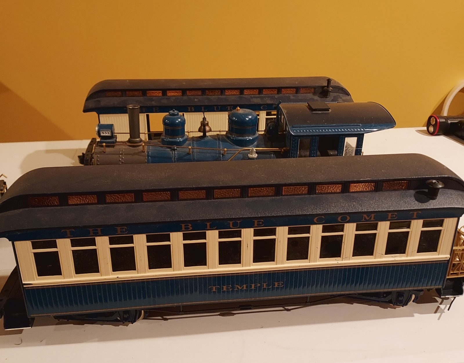 Bachman G Scale Blue Comet Train And Parts For Restoration Or Parts As Is