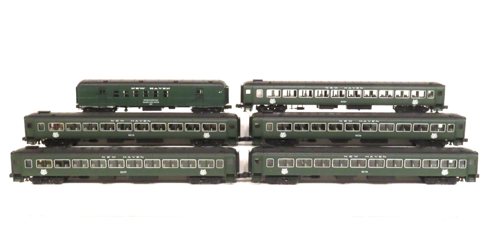 Weaver G1277L New Haven Pullman Passenger Cars Hunter Green LN 13140