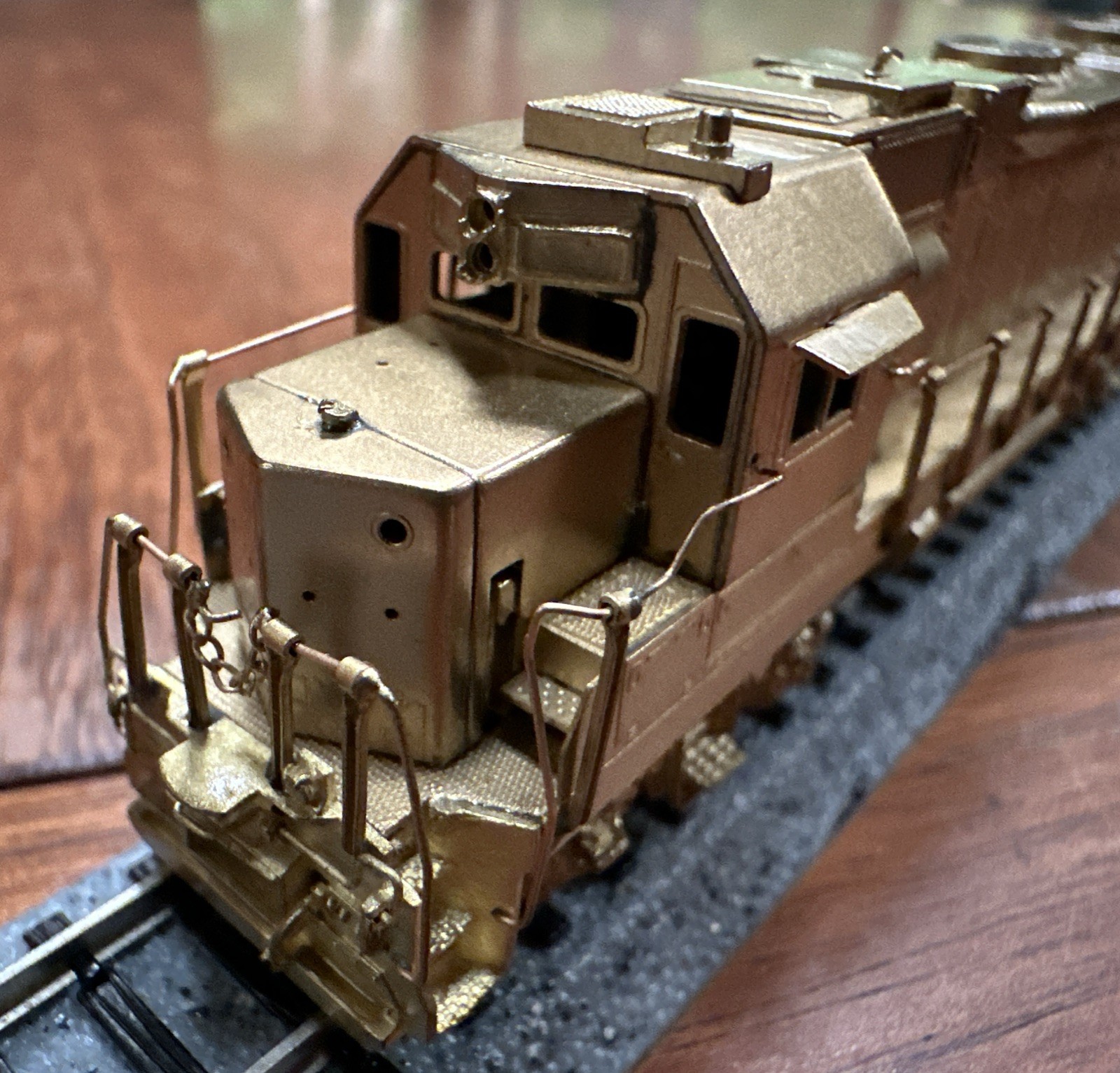 Hallmark Models N Scale Brass GP38 W/Plow Filter Box & D. B. Runs Well LNIB NY
