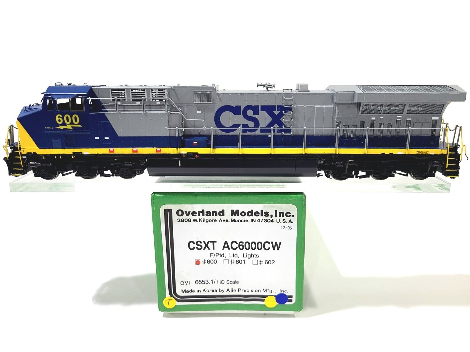 Overland OMI CSX GE AC6000CW CSX Transportation #600 HO Brass Model #6553.1