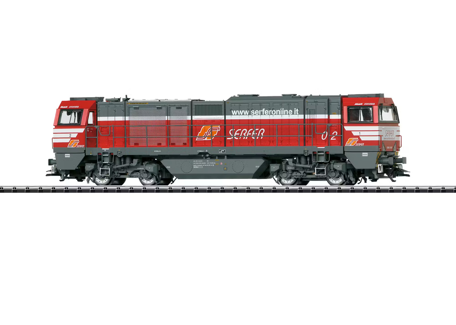 TRIX 22343 22343 G2000.02 SE SERFER Red/Grey Livery With White Stripes DCC SOUND