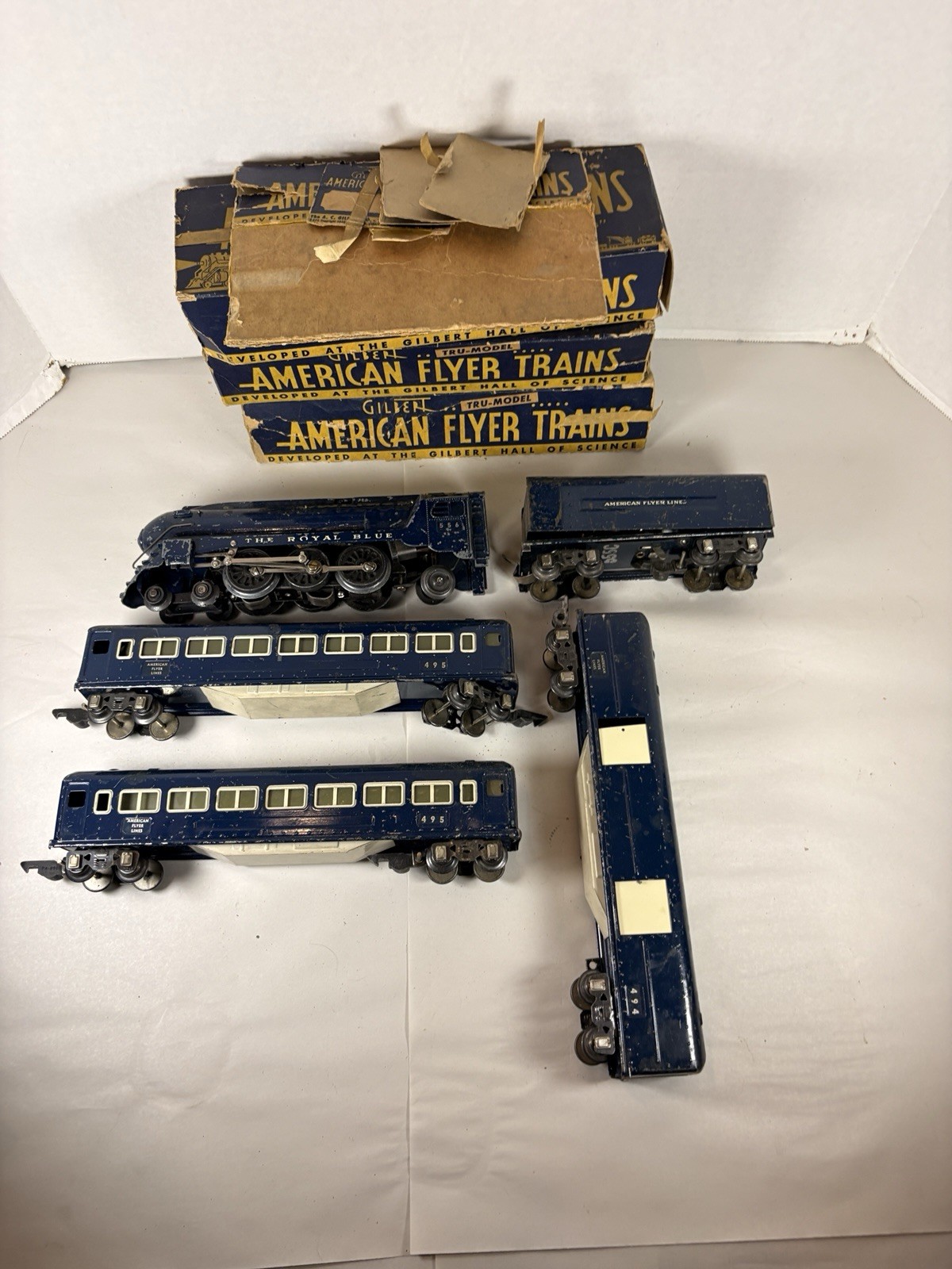 American Flyer Prewar O Gauge 3/16” Royal Blue Passenger Set! Project!