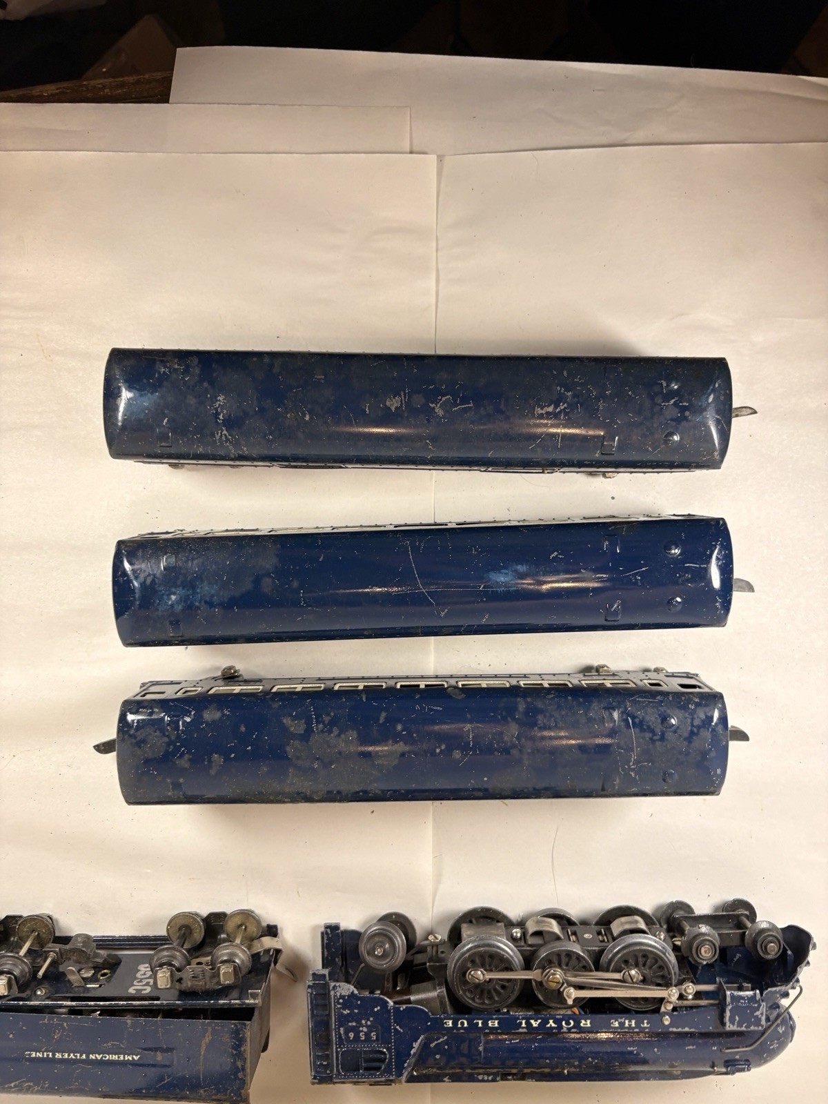 American Flyer Prewar O Gauge 3/16” Royal Blue Passenger Set! Project!